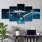 WondbeauPoster And Kunstdrucke Kein Rahmen 150×80Cm Star Spaceship Enterprise 5 Stück Film & Tv Leinwand Wandkunst Paintin Hd Print Home Decor Bilder 5 Panel Poster