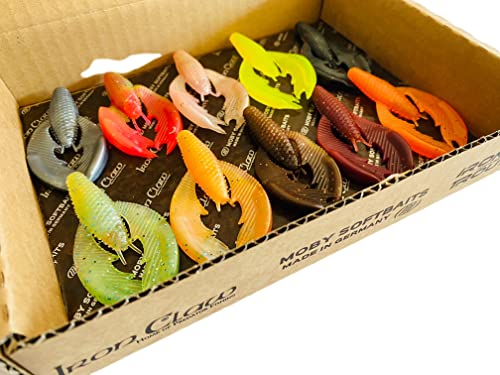 Lasama Schönheitsshop Moby Softbaits Germany Paddy Creature Bait 7 cm Wild Mix 10 Stück Ohne PVC und ohne gifftige Weichmacher