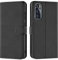 Verco Coque pour Vivo Y70, Housse Portefeuille pour Vivo Y70 Etui en Cuir Synthétique Fonction Stand Case, Noir