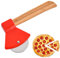MacroHu Lustige Pizzaschneider,Axt Pizzaroller aus Edelstahl,Hochwertige pizza schneidemesser,Zerteilt Pizza mühelos in servierfähige Stücke,Schneidet Ohne Wackler,Sehr scharf,Stilvoll(Rot)