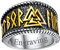 FaithHeart Herren Jungen Viking Rune Fingerring in Ringgröße 62 Personalisierter Valknut Fingerring mit Rune Symbol Biker Bandring Partnerring