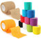 AKONE 12 Rollen Selbstklebender Verband, Verband Selbstklebend, Selbsthaftende Bandage, Elastische Binde, für Stretch Sportler Handgelenk Knöchel Pet, Muskelstraffende Bänder 2.5 cm x 4.5 m