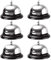 JMIATRY Lot de 6 cloches d'appel de réception chromées de 8,5 cm de diamètre pour hôtels, écoles, restaurants, zones de réception, hôpitaux, cuisine et bars