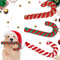 ZDQC 3 Stück Hundespielzeug Zuckerstange - Kauspielzeug, Seil Aus Baumwolle, Weihnachts-Hundespielzeug