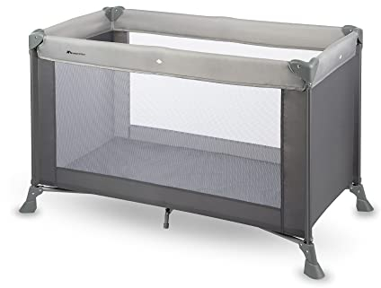 Bebeconfort Soft Dreams, Reisebett Baby, 0–3 Jahre (0–15 kg), leichtes Reisebettchen, Matratze aus Holzfasern & Schaumstoff (60 x 120 cm), Tragetasche, kompakt zusammenklappbar, Grey Mist