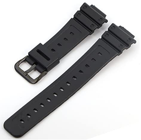 DAYHOM Geeignete Uhren Watchband Silicon Gummibänder EF Ersetzen GW-M5610 Fit for Casio(Black Black)