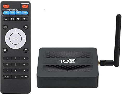 AMITVA Android 11.0 TV Box, Decodificador 4GB RAM 32ROM S905W4 Quad-Core 64-bit con 2.4G/5G Dual WiFi 10/1000M Ethernet, Soporte H.265/3D/4K Ultra HD/BT 5.0/HDMI 2.0 Smart TV Box,4gb+32gb