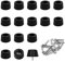 Jeyrup Pies de Goma Atornillables Cónicos para Muebles, Lámina Antideslizante, Base Cónica con Tornillos, 16 Pies Individuales