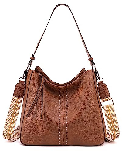 Montana West Hobo Tasche für Frauen Handtaschen Crossbody Leder Geldbörse Damen Chic Umhängetasche, Braun-Spezial-Upgrade