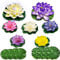 Tsling Künstliche Lotusblume,Simulation Schwimmende Wasserlilie Teichpflanzen Seerose 10cm,Simulation Seerosen für Dekoration,Schwimmende Pool (Gemise Farben 15pcs)