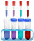 DAWRIS Pipette Kinder 9 Stücks Plastik Pipetten Kinder 5 ML Reagenzgläser mit Ständer Pipette Set mit Tropfpipetten und Reagenzglasständer für kreative Labor Kinder Experimente