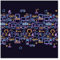 Bilderwelten Fototapete Neon Gaming Symbole 240 x 240 cm Vlies-Tapete XXL Premium Wandtapete Wanddekoration Wohnzimmer Schlafzimmer