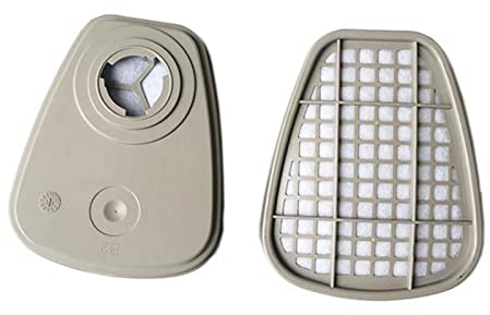 6001 Kit Cartuccia Filtro Coperchio Gas con Vista Migliorata, Materiale a Carbone Attivo, Cartucce di Gas Chimico Riutilizzabili per 6800 7502 6200, Facile da Trasportare