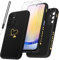 Czyoa Handyhülle Kompatibel mit Samsung Galaxy A25 5G und 3 Stück Hartglas Schutzfolie + 1 Schlüsselband, Weich und TPU, Stoßfest und Kratzfest Schutzhülle (Schwarz)
