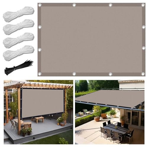 Tenda a Vela Parasole 1.2x2.8m Vela Ombreggiante Rettangolare Impermeabile Tenda a Vela Giardino Protezione UV 95% Tende da Sole con Corda di Nylon e Occhiellato per Esterno Giardino