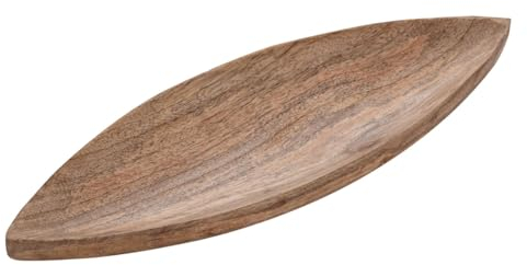 Amago home Dekoschale B40xH3xT14cm Holzschale Boot schiffförmig Mangoholz massiv