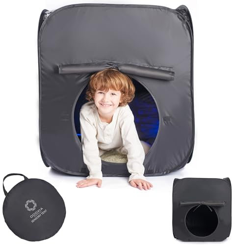 Sensorisches Zelt für Kinder | Mini Zelt Blackout - Verdunkelung zur Beruhigung | Zelt Verdunkelung als Kinderzelt für Klassenzimmer | Blackout Box Sinneszelt als Ruhige Ecke für autistische Kinder