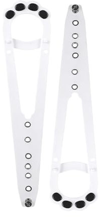 DTKIUSDKR Cat Door Latch Holder, 7 Adjustable Sizes Stronger Flex, Keep Door Open 1.5 to 8, Let's Cats in and Keeps Dogs Out of Litter & Food, No Tool Required & No Wall Damage (2, White&White)