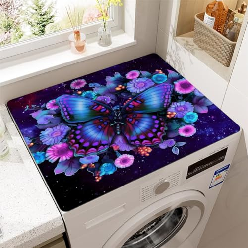 Tapete Para Lavadora Absorbente Antideslizante Mandala Bohemio Estilo Vintage Para Lavadora Secadora Cubierta Superior Superabsorbente Para Lavadora Microondas Refrigerador (Styles 5,60 x50 cm)