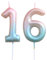 Ronoza® Geburtstagskerzen Zahlen 16, Geburtstagskerzen Kinder, Geburtstagskerze, Farbverlaufs Zahlen Kerzen Geburtstag, Geburtstagskerzen für Torte, Zahlenkerze, Kerze 16 Geburtstag