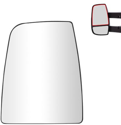 SENZEAL Spiegelglas Links Fahrerseite Beheizbar mit Trägerplatte für Ford Transit MK8 2014-2022 1823985 Außenspiegel Glas Ersatz (Oben Links)
