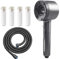 EnixwH Alcachofa de Ducha Con Manguera de 1,5m, Alcachofa de Ducha con Filtro, Alcachofa Ducha Alta PresióN, Shower Head Universal con Interfaz de 1/2 Pulgada, Alcachofa Ducha Ahorro Agua (Gris)