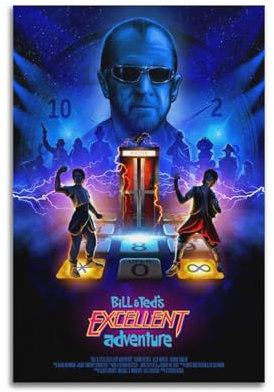 VBYTAXTWJ Filmposter The Adventures of Bill and Ted, dekoratives Gemälde, Leinwand, Wandposter und Kunstdruck, modernes Familienschlafzimmer, 40 x 60 cm