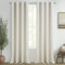 MRTREES 100% Blackout Curtain Gardine Blickdicht Leinenoptik Gardinen mit Ösen 2er Set, Lichtdichte Vorhang 245 cm Lang 140 cm Breit Thermovorhänge für Wohnzimmer Schlafzimmer, Elfenbeinweiß
