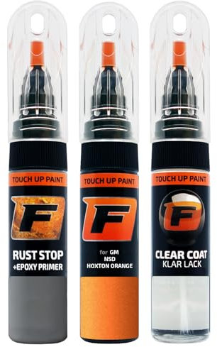 FIRANTO Kit riparazione vernice auto per MG NSD Hoxton Orange - Set rimuovi graffi per vernice auto 3in1-15ml Primer, Pennarello ritocchi vernice, Vernice lucidante