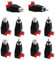 HENGBIRD 10 Pezzi Adattatore per Cavo RCA A Altoparlante Altoparlante Subwoofer RCA Maschio A AV Audio Tipo di Pressa A Molla Balun Connettori RCA (5 Maschi E 5 Femmine)