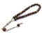 Gebetskette Gebetsperlen Tesbih Tasbih Tespih Misbaha Subha 33, 10mm Glas Muslimisches Islamic Rosenkranz Schmuck Armbänder Anbetungszubehör Edelstein Effekt (Braun)
