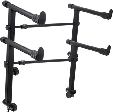 VANZACK 2sets Heightened Piano Stand Double Keyboard Raiser Stand for Electronic Organ Keyboard Musical for Adults