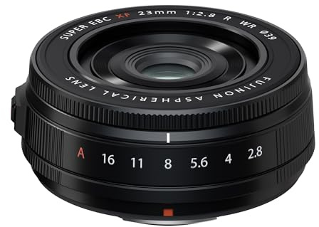 FUJIFILM FUJINON XF23mmF2.8 R WR Objektiv, schwarz | Kompaktes und leichtes Design, bestehend aus 8 Elementen in 6 Gruppen, wiegt nur 90 g und misst 23 mm in der Länge