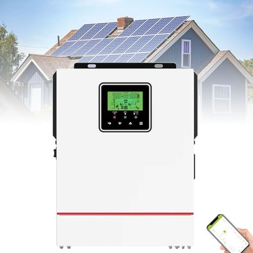 HTDRE Onduleur Hybride Solaire 1 KW/1,5 KW, contrôleurs solaires MPPT 40 A intégrés, onduleur Hybride Hors réseau, onduleur sinusoïdal Pur pour Batterie 12 V/24 V ou Mode sans Batterie (12 V 1 KW)