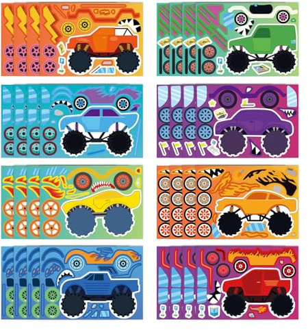 HDGSAFD 32 Cartoon-Auto-Serienaufkleber, DIY-Kunstaufkleber Für Kinder, Geburtstagsgeschenke Für Jungen, Party-Geschenksets.