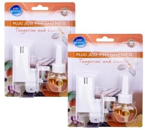 2x Pan Aroma Plug In Air Freshener Tangerine & Vanilla – Bundled by GetInStyle Shop