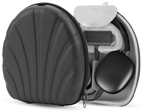 Geekria PRO Hard Shell Headphones Case for Apple AirPods Max 2 & AirPods Max, ABS Shell with Soft Lining, Charging-Ready (Power Bank Not Included) (Black)