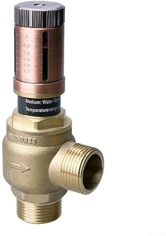 Differential Pressure Bypass Valve Brass Auto Balance for Underfloor Heating Heat Pump Boiler Systems 22mm Fitting