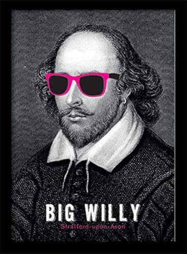 William Shakespeare Big Willy Framed Print, Multi-Colour, 30 x 40 cm