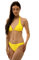 ROCK-IT Apparel Bikini Damen Set I Bikinioberteil Set mit Bikinihose I Triangel Bikini mit Push up Pads zum rausnehmen I Farbe Gelb (Slip L - Top L)