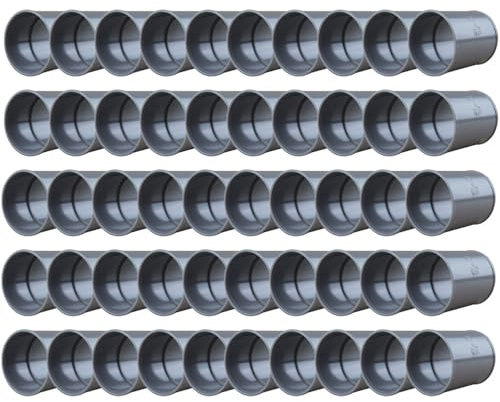 First Plast - Raccord PVC évacuation First Plast - Lot de 50 Manchons avec butée Femelle Femelle PVC Ø50 - First Plast