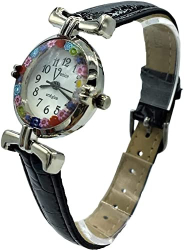 Zeigt Damen Stahl zeigt Murano Glas Murrine Millefiori
