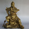YUNHAO Chinesische Altberühmte Guan Gong Yu Krieger Gott Drachenschwert Messing Statue