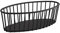 APS „Urban“ runder Metallgitter Korb, stabiler Gitterkorb, (L x B x H) 21 x 10 x 7 cm, Brotkorb, Obstkorb, Gemüsekorb, stapelbar, spülmaschinengeeignet, Schwarz