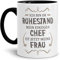 Tassendruck Geschenk-Tasse Zum Ruhestand mit Lustigem Spruch:Mein einziger Chef ist Jetzt Meine Frau/Rente/Rentner/Pension/Abschieds-Geschenk/Innen & Henkel Schwarz