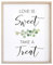 2 City Geese Love is Sweet Take a Treat Sign for Wedding Reception | Watercolor Eucalyptus Greenery On Textured Thick Cardstock Paper | (1) 8x10 Wedding Reception Decoration Sign