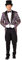 T2452-9901-L bunt Multicolor Herren Pailletten Frack-Jacke Partykostüm Gr.L