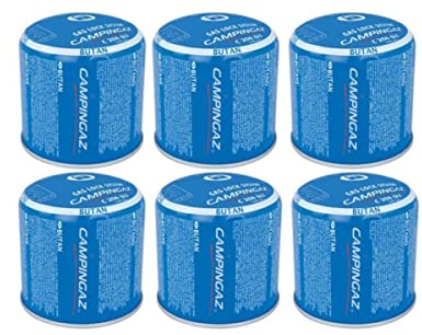 Pack 6 Cartouches Campingaz 190g C206 Butane perçable Gas Lock System