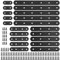 Glarks 110 pezzi 20 pezzi 40 mm 80 mm 130 mm 200 mm piatto angolo dritto gancio nero piastra giunto in metallo staffa di riparazione riparazione con viti di montaggio set per mobili in legno