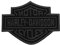 Harley-Davidson Écusson brodé noir avec barre et bouclier 10,2 cm